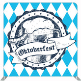 Blue White Oktoberfest Square Double Sided Backdrop - Layoris